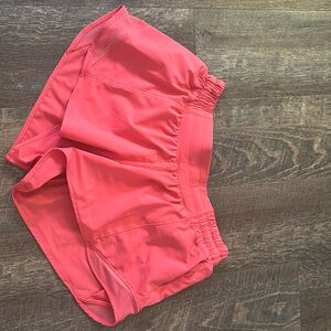 Lululemon size 6, 2.5 inch hotty hots. In the shade lipgloss
